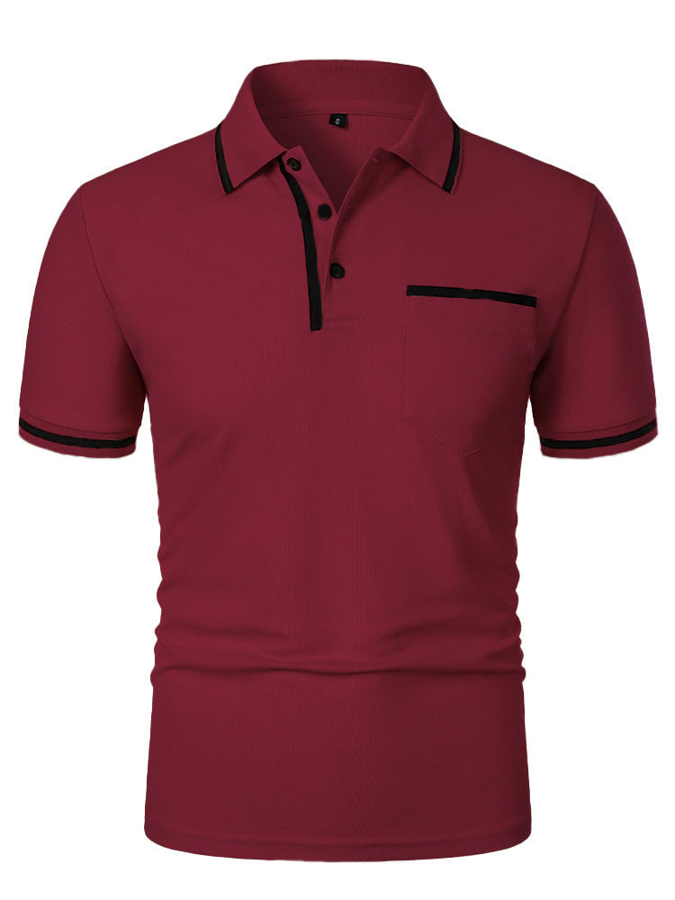 Men's Casual Lapel Short Sleeve T-shirt