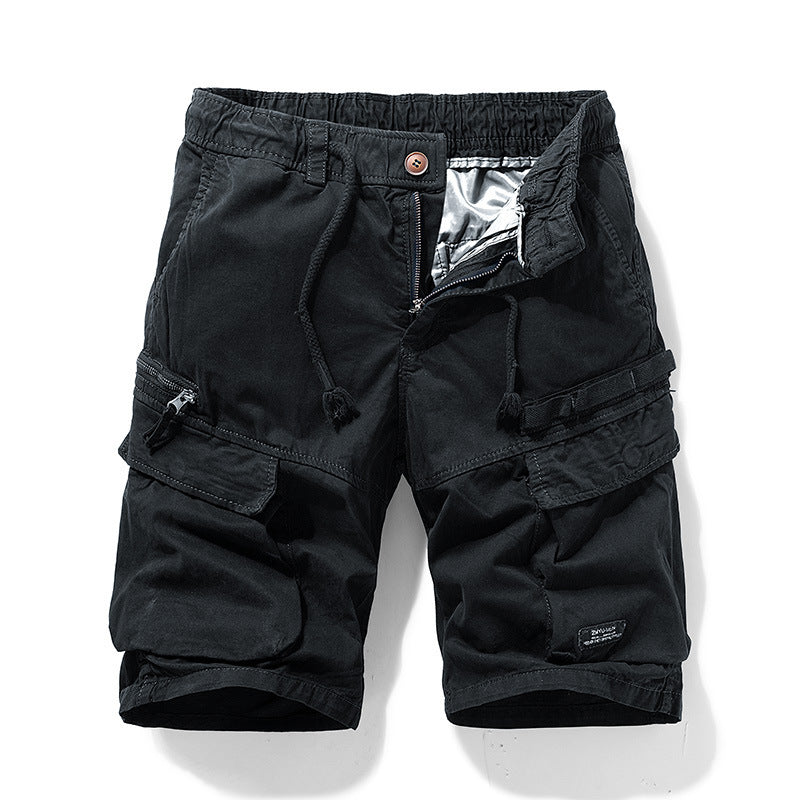 Men's Summer New Zipper Multi-pocket Shorts