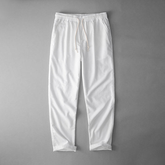 Men's Loose Straight Linen Pants Plus And Extra Size Cotton And Linen