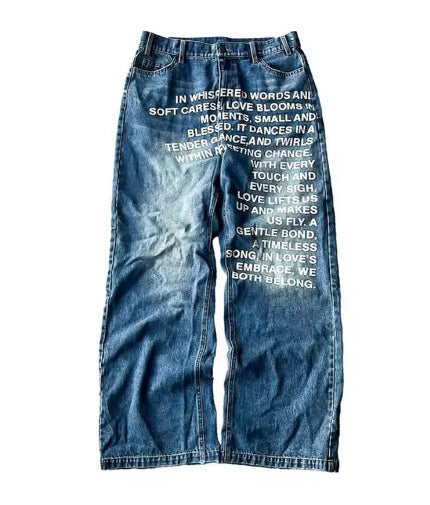 Men's Casual Loose Wide-leg Straight Pants