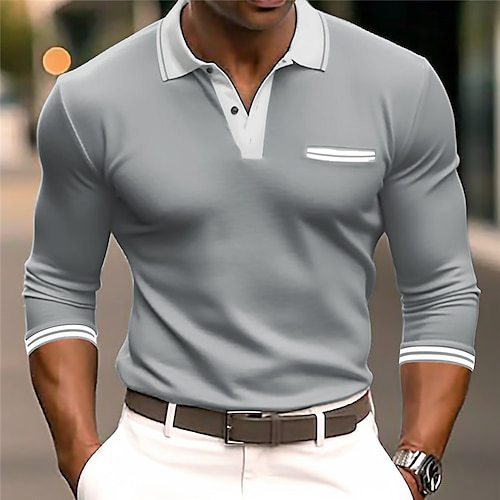 Men's Long Sleeve Button Sweatshirt