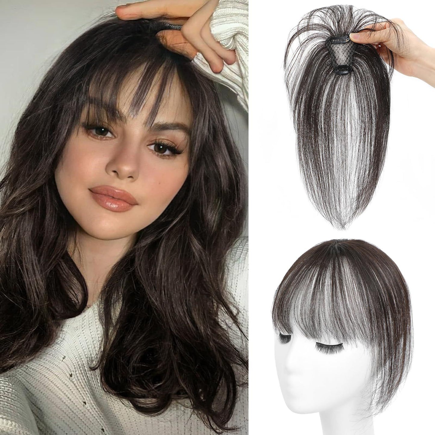 3D Wig Set Bangs Hand-woven Elegant