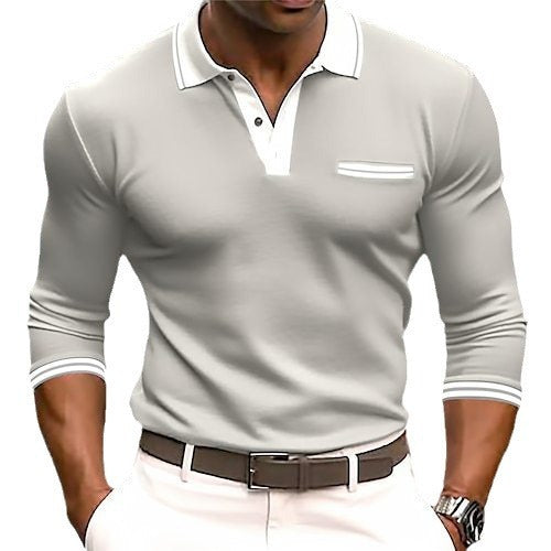Men's Long Sleeve Button Sweatshirt