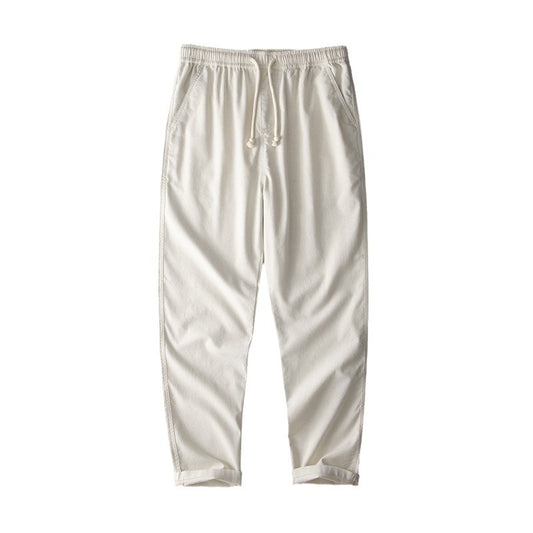 Men's Loose Straight Linen Pants Plus And Extra Size Cotton And Linen