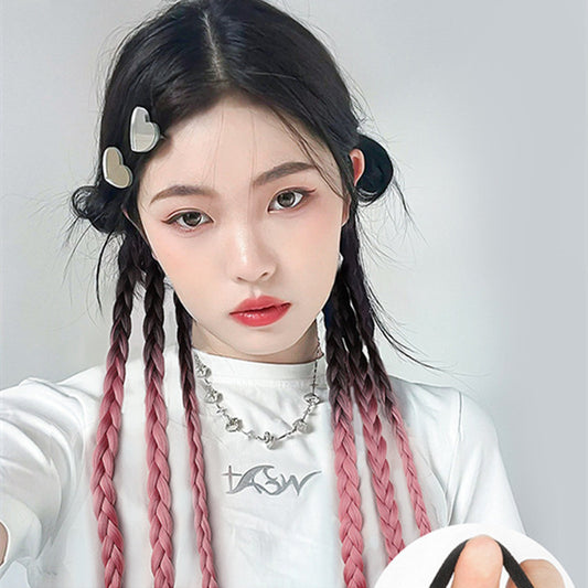 Women's Ponytail Sweet And Cool Hair Ring Wig Boxing Braids